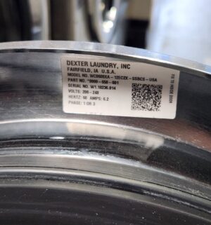 j82- Dexter Commercial Washer. T-600. 4 Load. No Panel or Coin Slot Keys. - Image 6