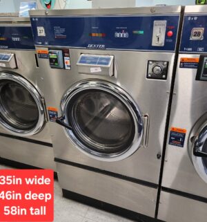 j86- Dexter Commercial Washer. T-1200. 8 Load. No Panel or Coin Slot Keys. - Image 1