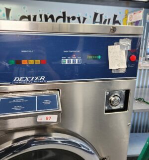 j87- Dexter Commercial Washer. T-1200. 8 Load. No Panel or Coin Slot Keys. - Image 3