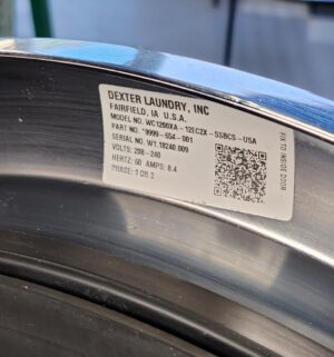 j87- Dexter Commercial Washer. T-1200. 8 Load. No Panel or Coin Slot Keys. - Image 6