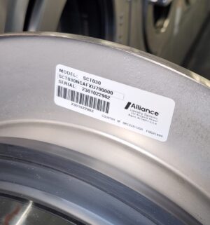 j88- Speed Queen Commercial Washer Model SCT030. No Panel or Coin Slot Keys. Out of Order Sign. - Image 5