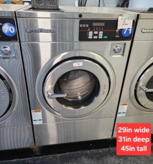 j90- Speed Queen Commercial Washer Model SCT030. No Panel or Coin Slot Keys. Out of Order Sign - Image 1