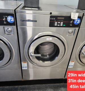 j92- Speed Queen Commercial Washer Model SCT030. No Panel or Coin Slot Keys. Out of Order Sign - Image 1