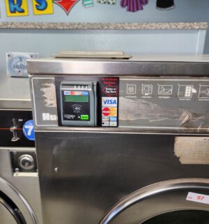 j97- Huebsch Commercial Washer. No Panel or Coin Slot Keys - Image 2