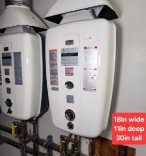 j98- Paloma Gas Water Heater Model PH-24AM-DN. Buyer to Carefully Remove & Disconnect. - Image 1