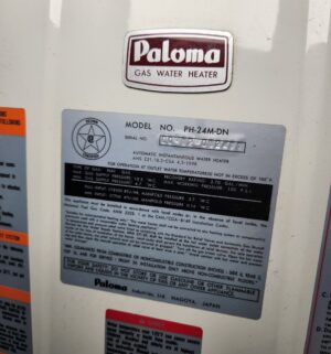 j100- Paloma Gas Water Heater Model PH-24AM-DN. Buyer to Carefully Remove & Disconnect. - Image 2