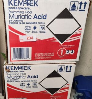 h234- Kem Tek Muriatic Acid 3 Full Bottles