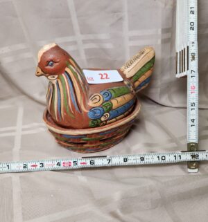 L22- 1940s Mexican Folk Art on Casserole Dish