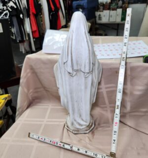 L29- Virgin Mary Statue. Vintage Solid Cement. Great Shape - Image 3