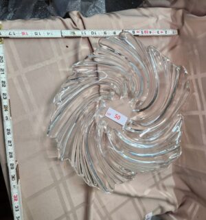 L50- Large Swirl Glass Centerpiece Bowl - Image 1