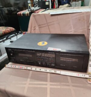 L62- Yamaha Double Cassette Deck KK-W332. Removed from Media Center - Image 1