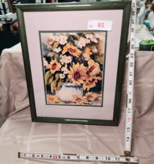 L65- Framed Flowers - Image 1