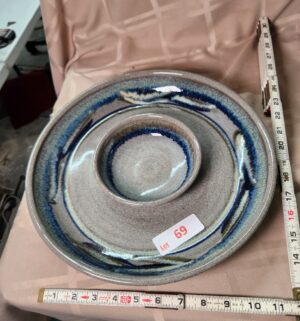 L69- Stoneware Platter. Signed - Image 1