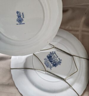 L79- 3 Blueware Plates - Image 2