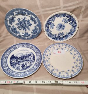 L81- 4 Blueware Plates - Image 1