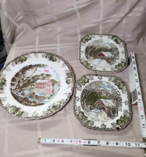 L96- The Old Mill Johnson Bros Plates - Image 1