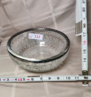 L112- Silver Rim Bowl - Image 1