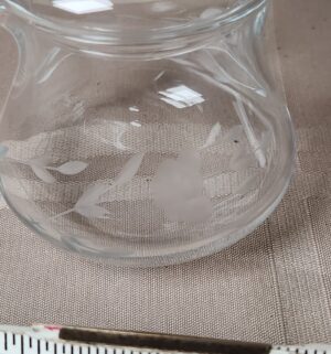 L114- Glass Covered Sugar Jars w/ Glass Spoons - Image 2