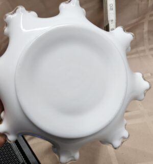 L131- Fenton Silver Crest Milk Glass Basket - Image 2