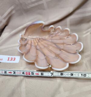 L133- Duncan Miller SANIBEL Pink Opalescent Dish - Image 1