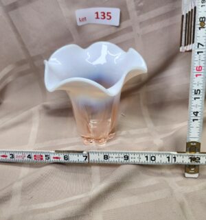 L135- Duncan & Miller Canterbury Pink Opalescent Vase - Image 1