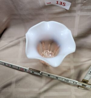 L135- Duncan & Miller Canterbury Pink Opalescent Vase - Image 2