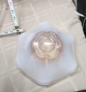 L141- Duncan & Miller Canterbury Pink Opalescent Glass Bowl. - Image 3
