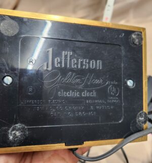 L145- Jefferson Golden Hour Electric Clock 580-101 MCM - Image 4
