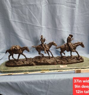 L148- Very Large "Changing Outfits," a famous Western-themed piece by Charles Marion Russell (C.M. Russell). - Image 1