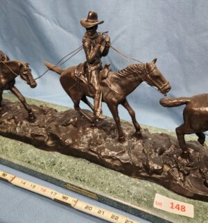 L148- Very Large "Changing Outfits," a famous Western-themed piece by Charles Marion Russell (C.M. Russell). - Image 3