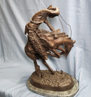 L149- The Rattlesnake, Bronze sculpture by Frederic Remington - Image 6