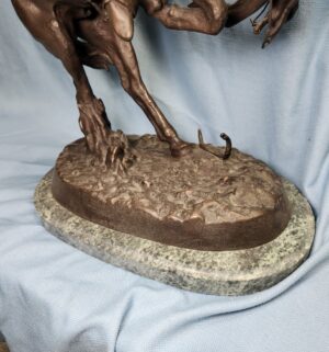 L149- The Rattlesnake, Bronze sculpture by Frederic Remington - Image 7