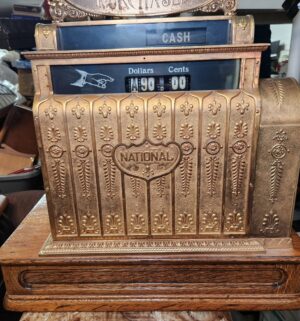 L155- Stunning Antique National Cash Register Model 452. Fully Restored & Operational - Image 12