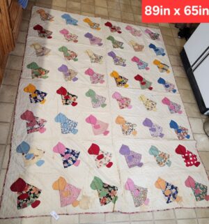 n195- Large Vintage Homemade Quilt
