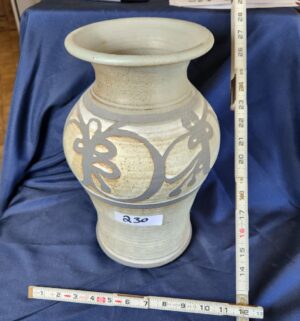 n230- vintage pottery vase signed Massaath