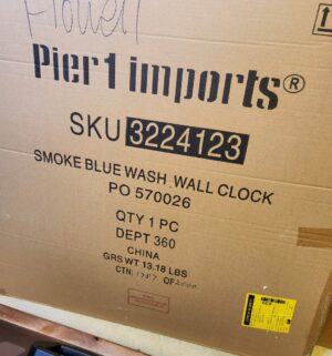 m10- Pier 1 Wall Clock. 30 inch - Image 3