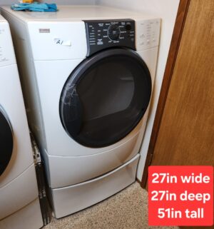 m21- Kenmore Elite Front Loader Electric Dryer. Full Tested/works