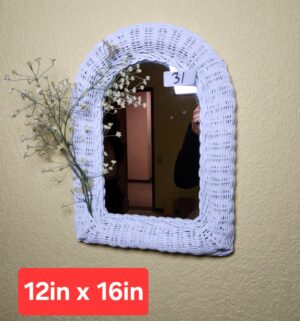 m31- Wicker Frame Mirror
