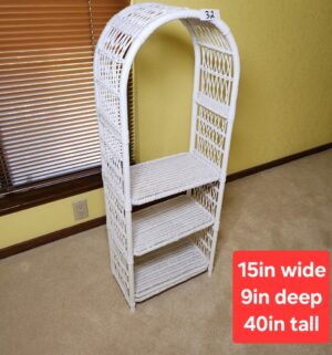 m32- Wicker Curved Top Shelf Unit - Image 1