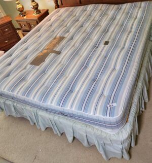 m42- Vintage Cal King Mattress & Boxspring Only. No Frame - Image 1