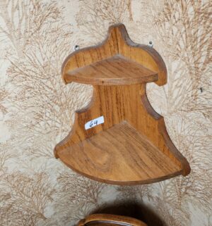 m64- Oak Hanging Corner Shelf - Image 2