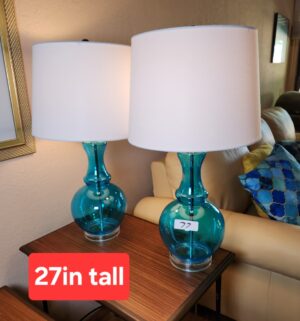 m77- Glass Table Lamps - Image 1