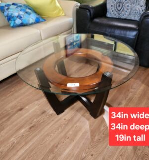 m79- Modern Glass Top Coffee Table - Image 1