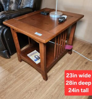 m91- Wooden End Table - Image 1