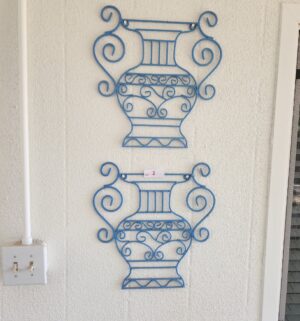 o2- Metal Vase Wall Art