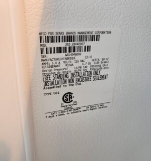 o91- Very Large Kenmore Freezer - Image 5