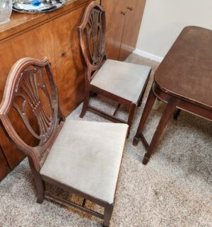 o107- Antique 6 Chair Dining Set - Image 3