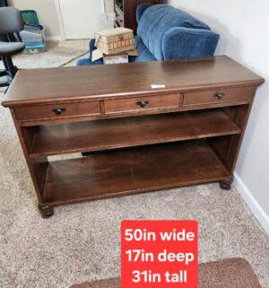 o123- Console entry table w/ drawers