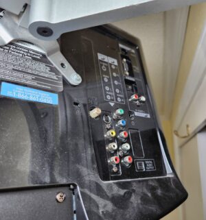 o187- Sharp TV w/ remote, wall mount - Image 3