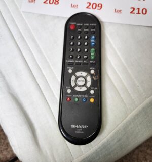 o187- Sharp TV w/ remote, wall mount - Image 4